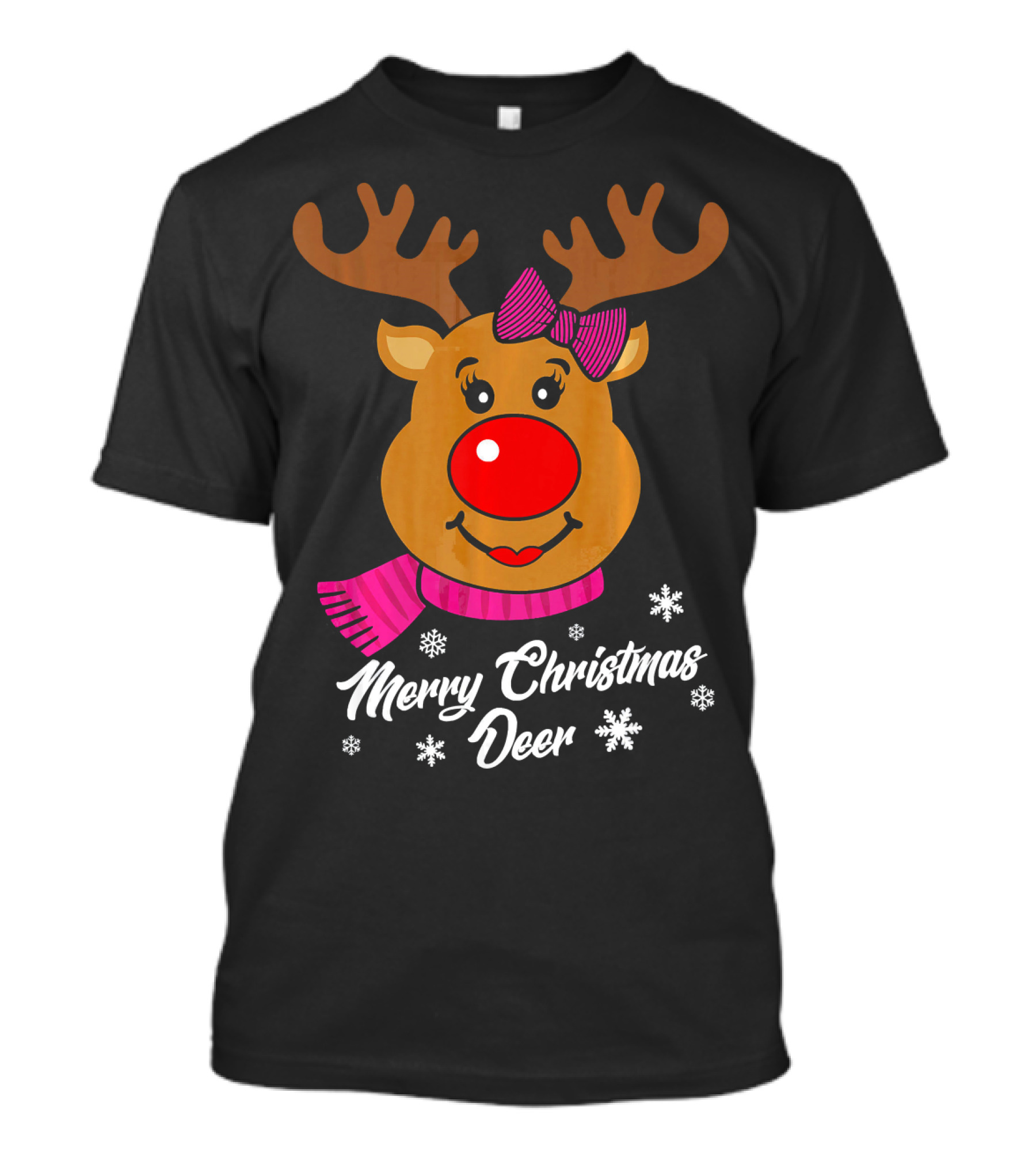Oh Reindeer Girl Merry Christmas Deer T-Shirt