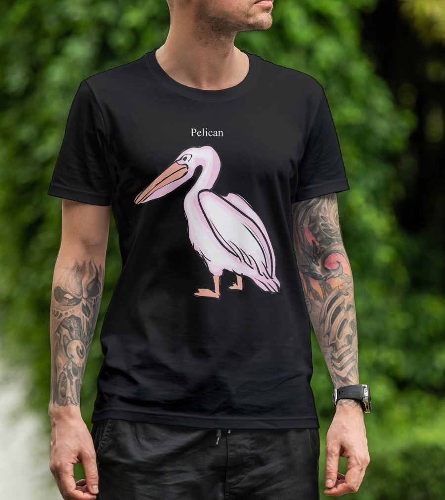 Pelican Bird Lover Standing Bird T-Shirt