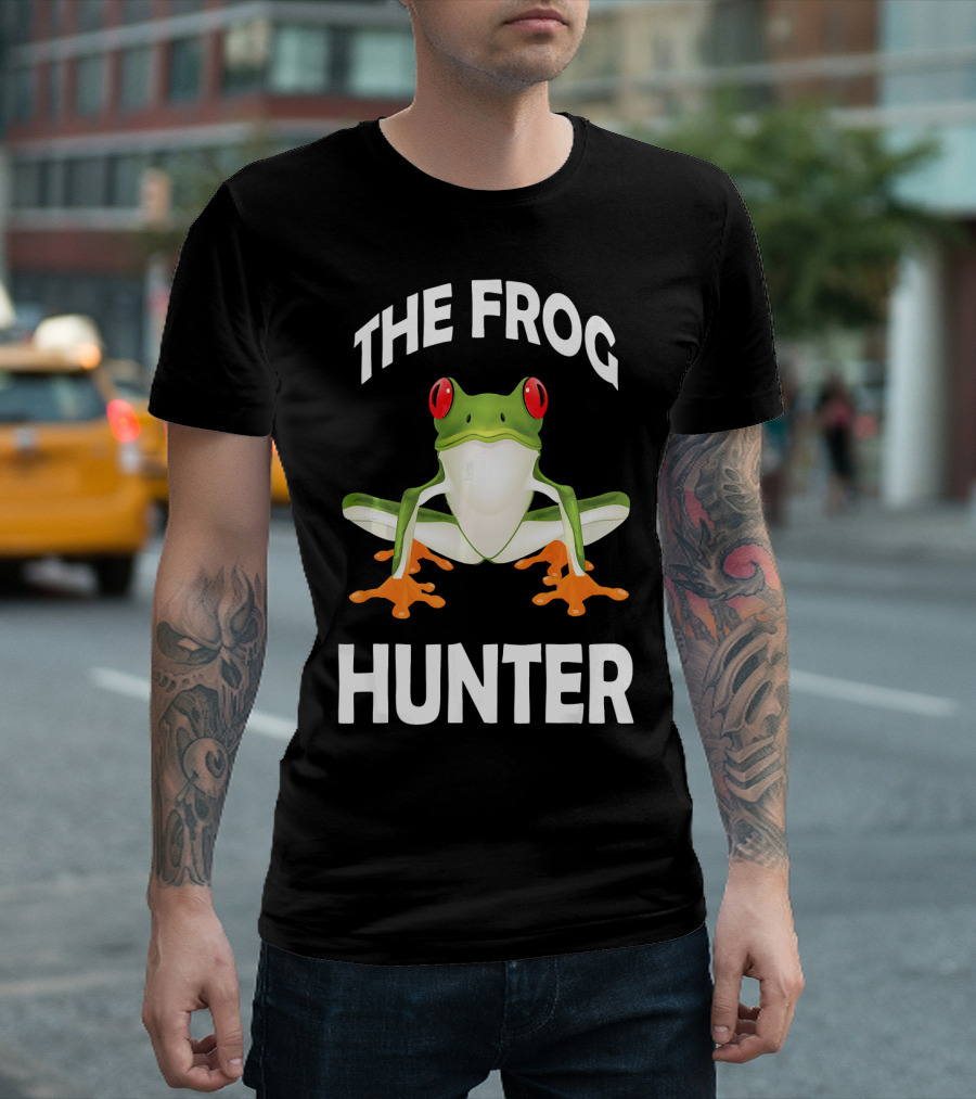 The Frog Hunter Red-Eyed Tree Frog Novelty T-Shirt