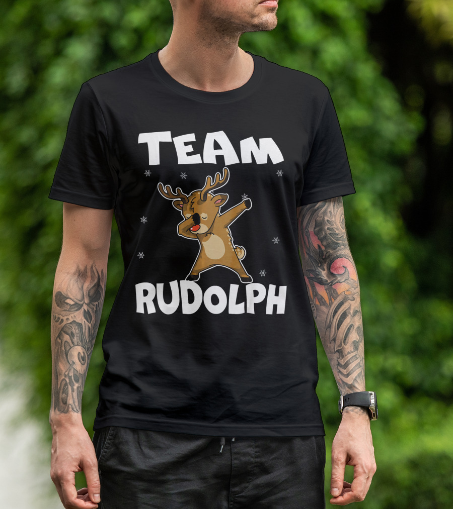 Team Rudolph Funny Xmas Dab Reindeer T-Shirt