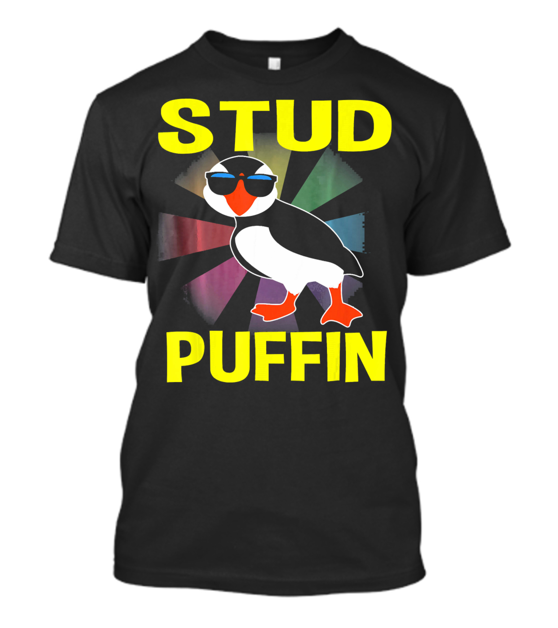 Stud Puffin Funny Seabird Animal Lover Sunglasses T-Shirt