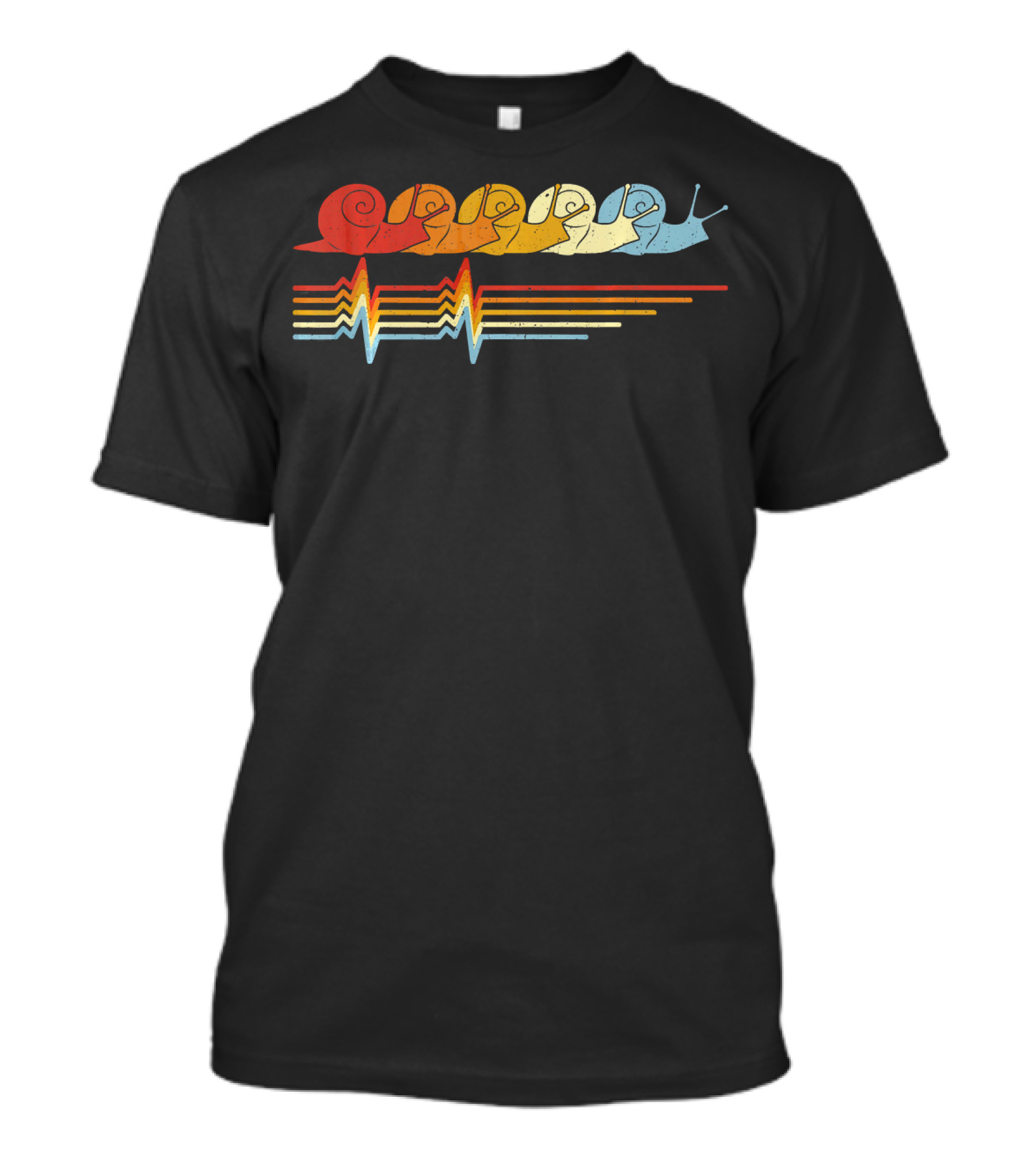 Snail Heartbeat Retro Vintage Stripe Pattern Series T-Shirt