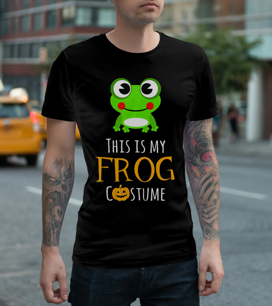 This Is My Frog Costume Halloween Pumpkin Frog T-Shirt