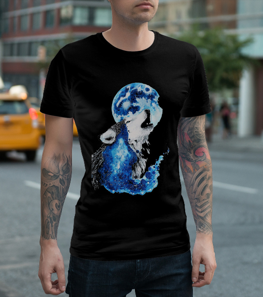 Wolf Moon Cosmic Love T-Shirt