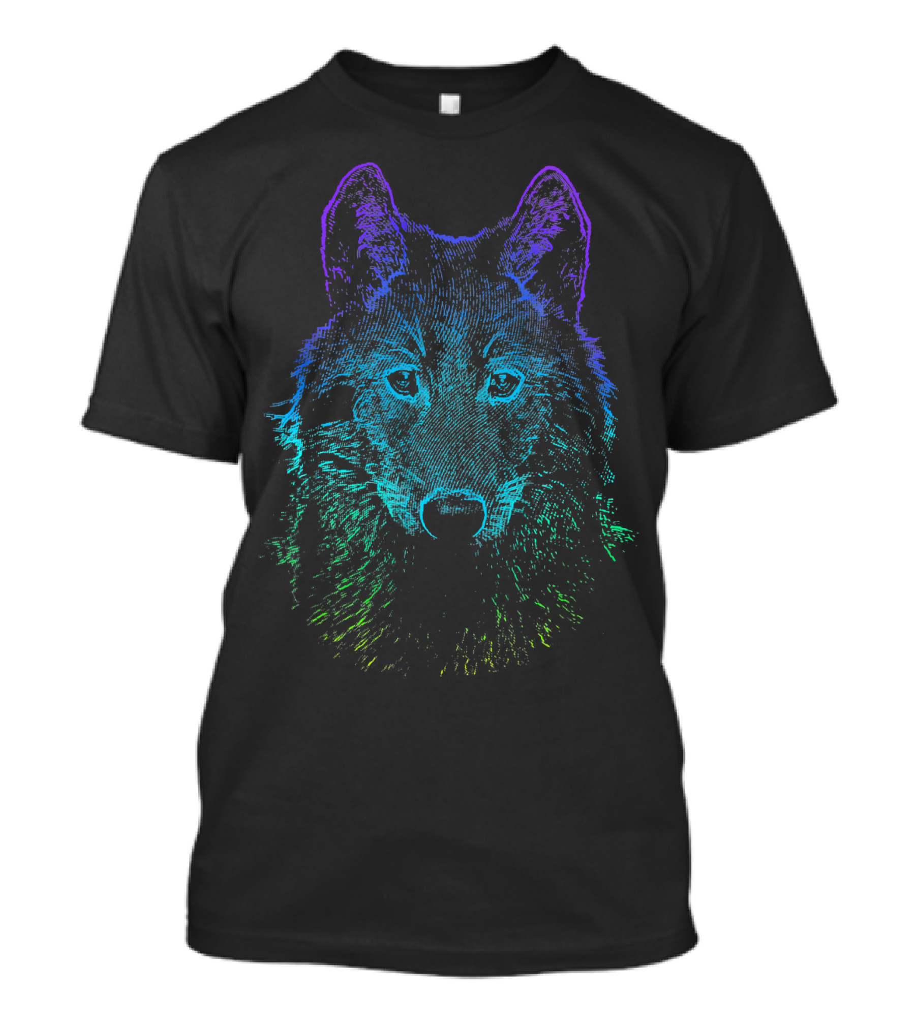 Wolf Rainbow Animal Wildlife Han T-Shirt