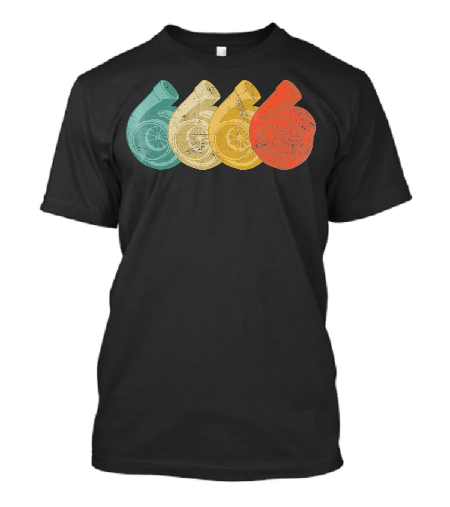 Retro Turbocharger Spiral Shell JDM Boost Snail Vintage T-Shirt
