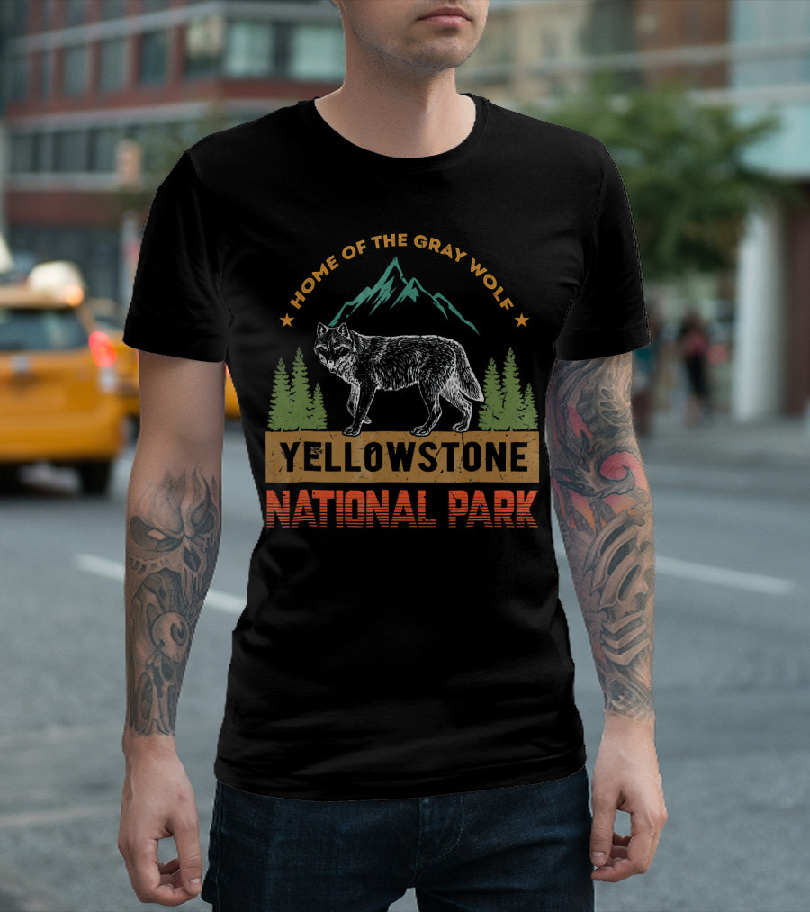 Home Of The Gray Wolf Yellowstone National Park T-Shirt