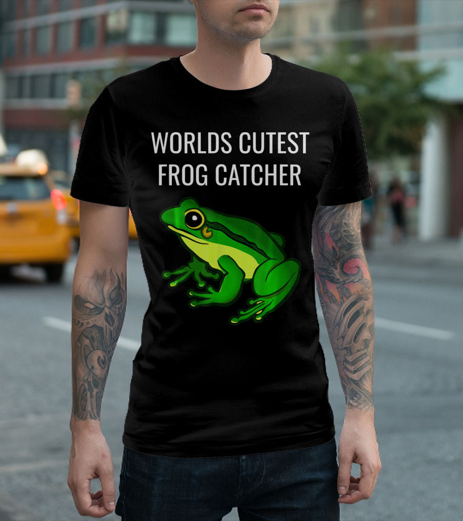 Worlds Cutest Frog Catcher Green Frog T-Shirt