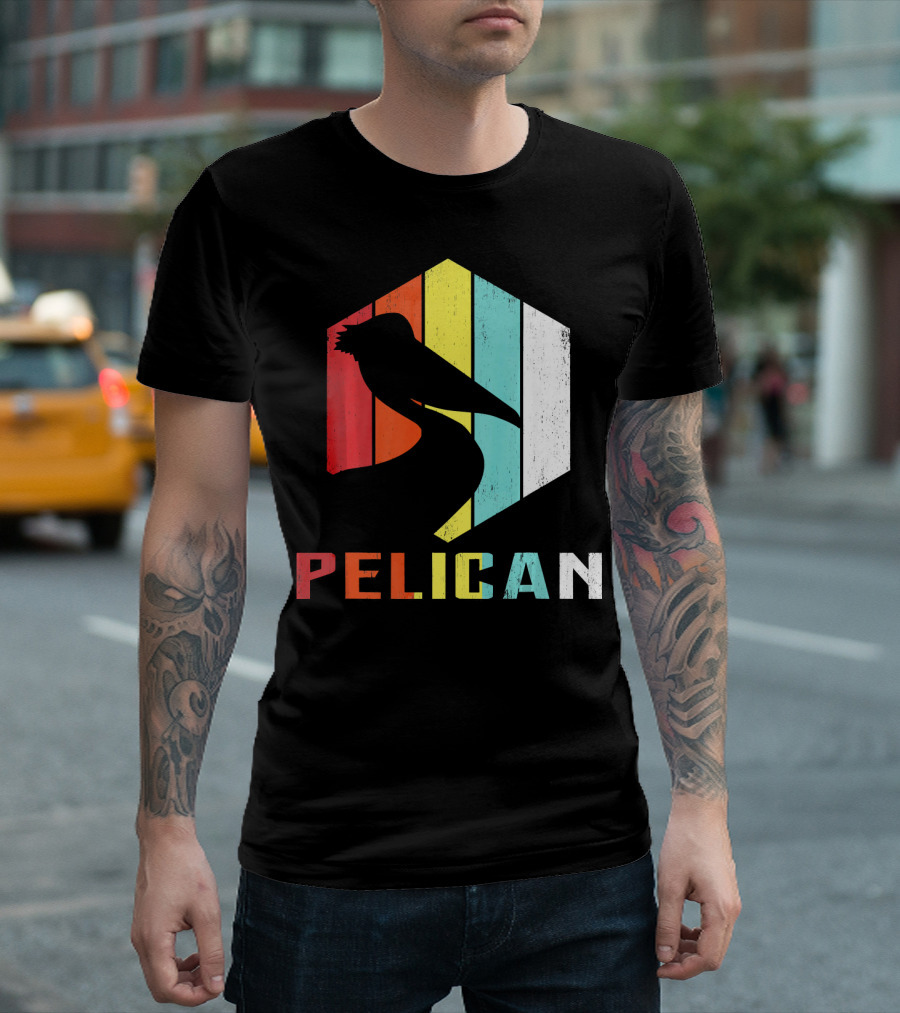 Vintage Pelican Animal Lover Colorful Zookeeper T-Shirt