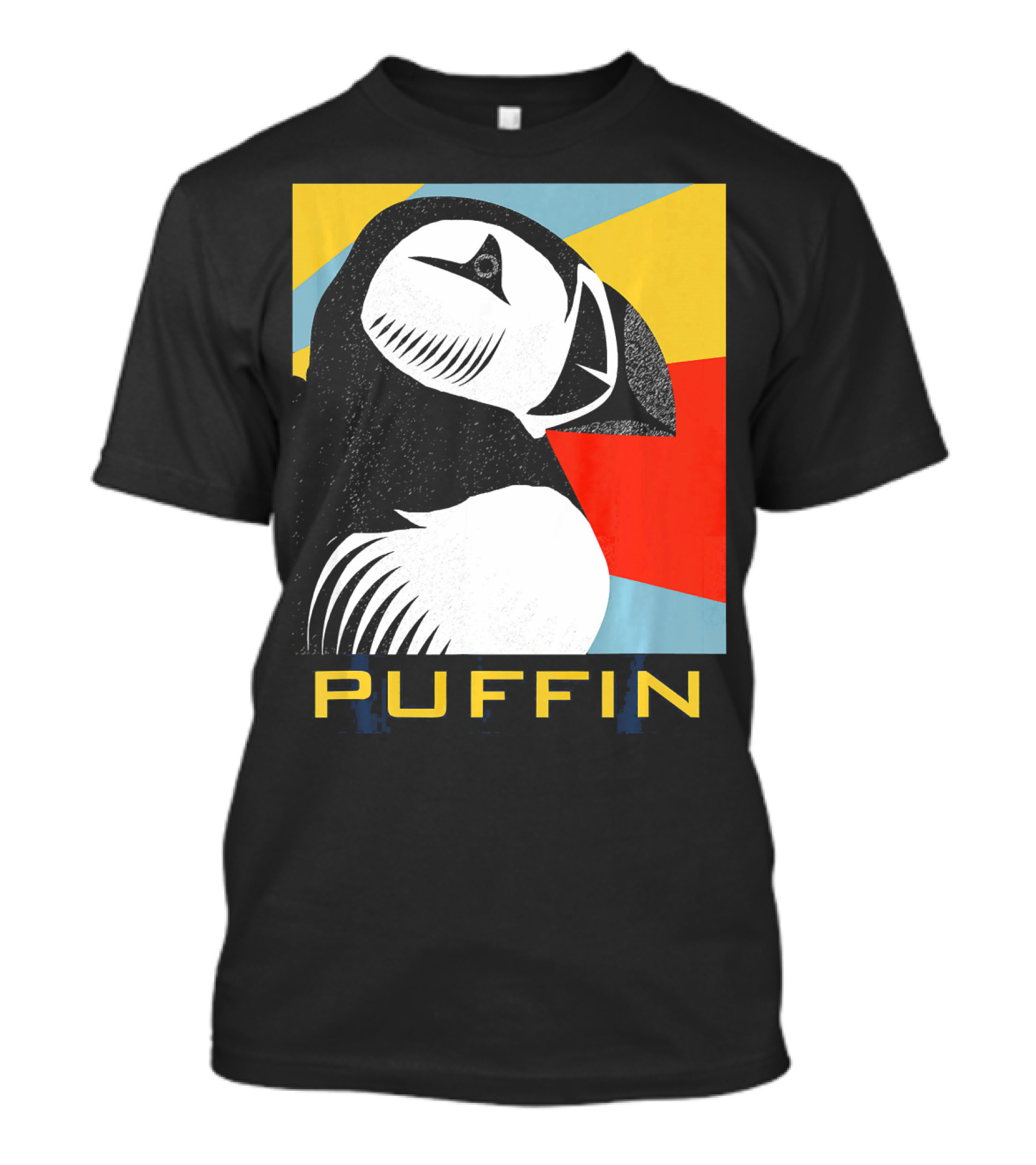 Vintage Retro Puffin Silhouette Art Deco T-Shirt