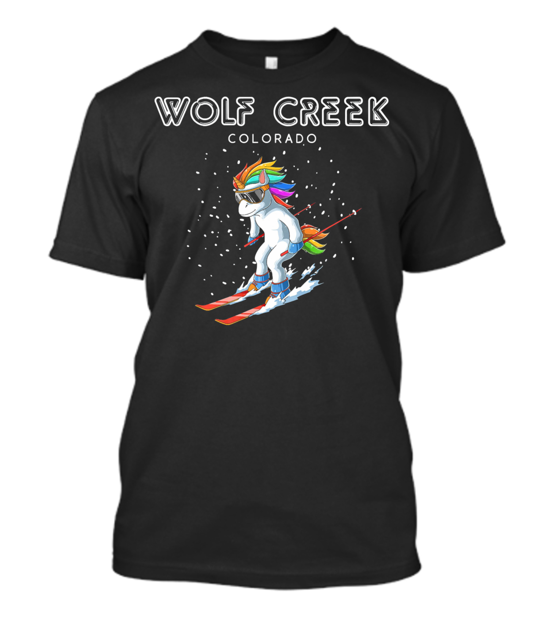Wolf Creek Colorado Unicorn Skiing Adventure T-Shirt