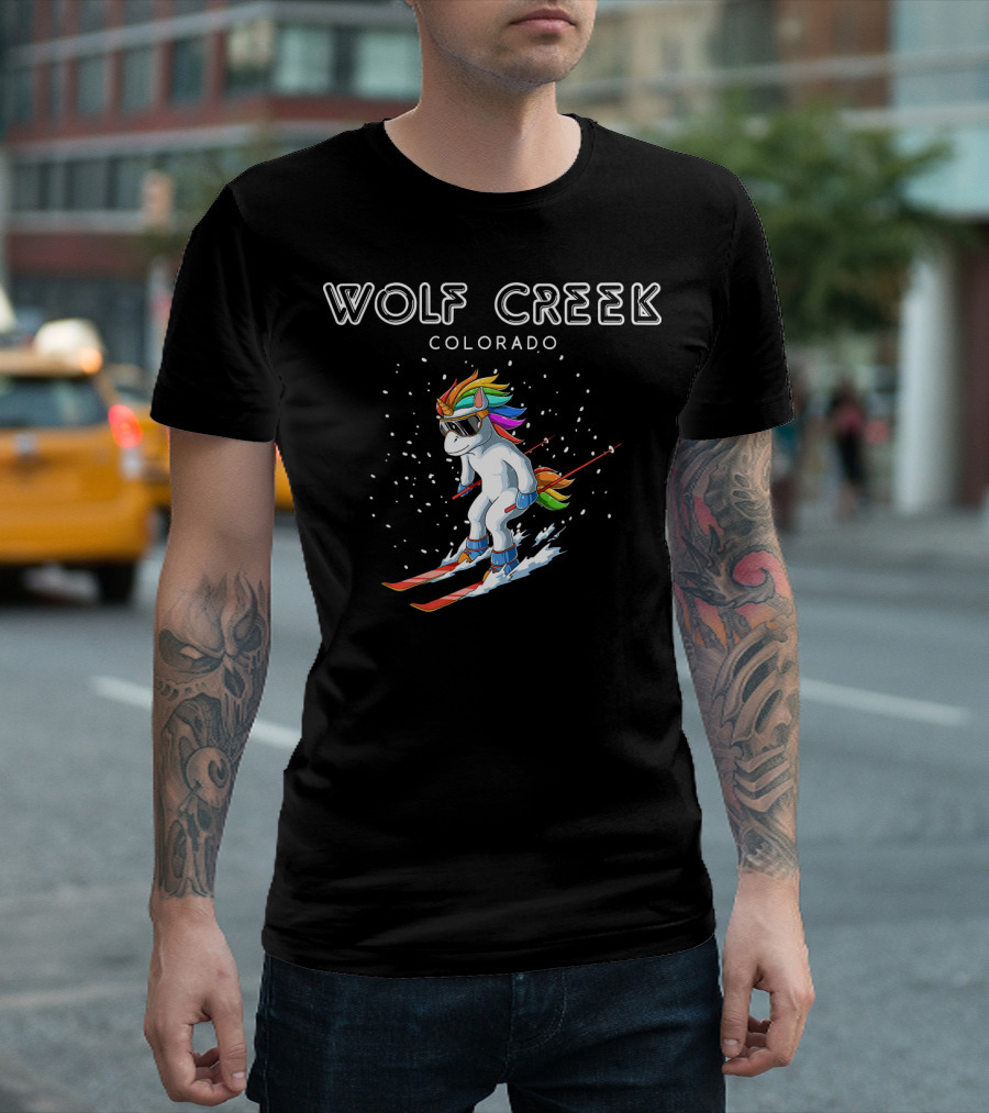 Wolf Creek Colorado Unicorn Skiing Adventure T-Shirt