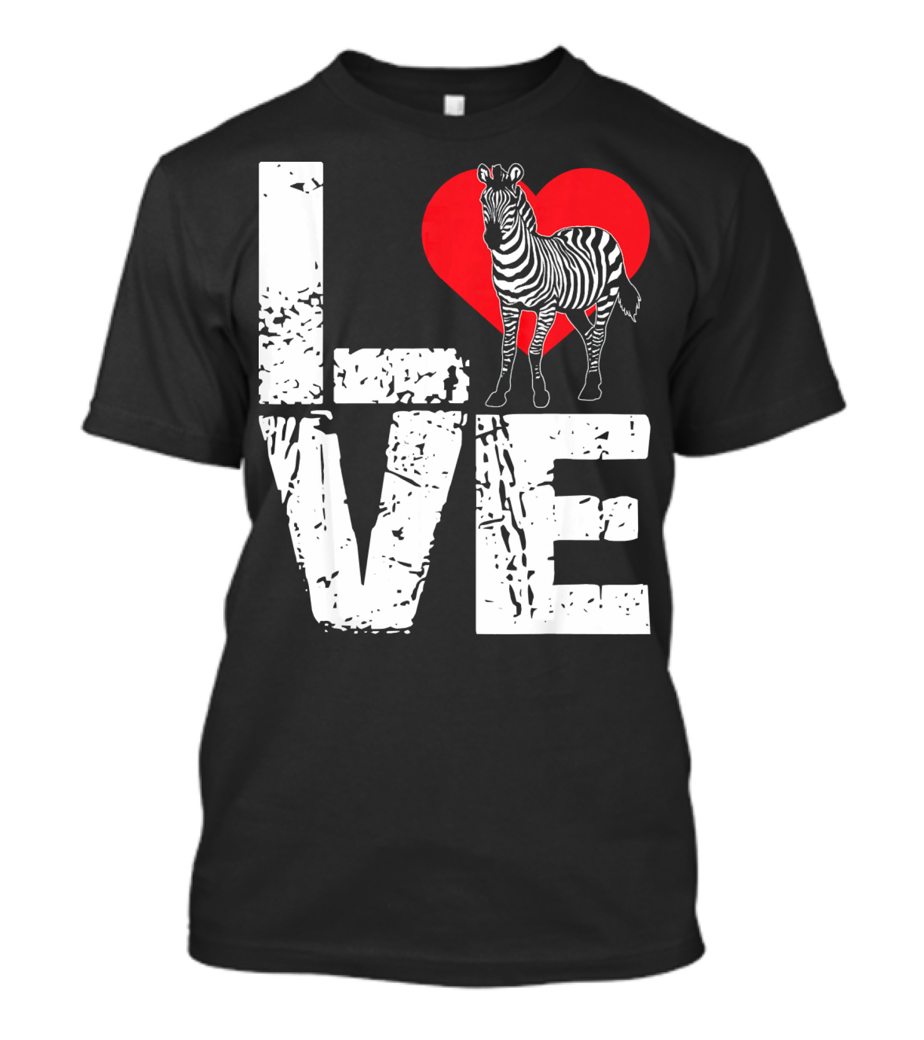 Love Zebra Heart T-Shirt
