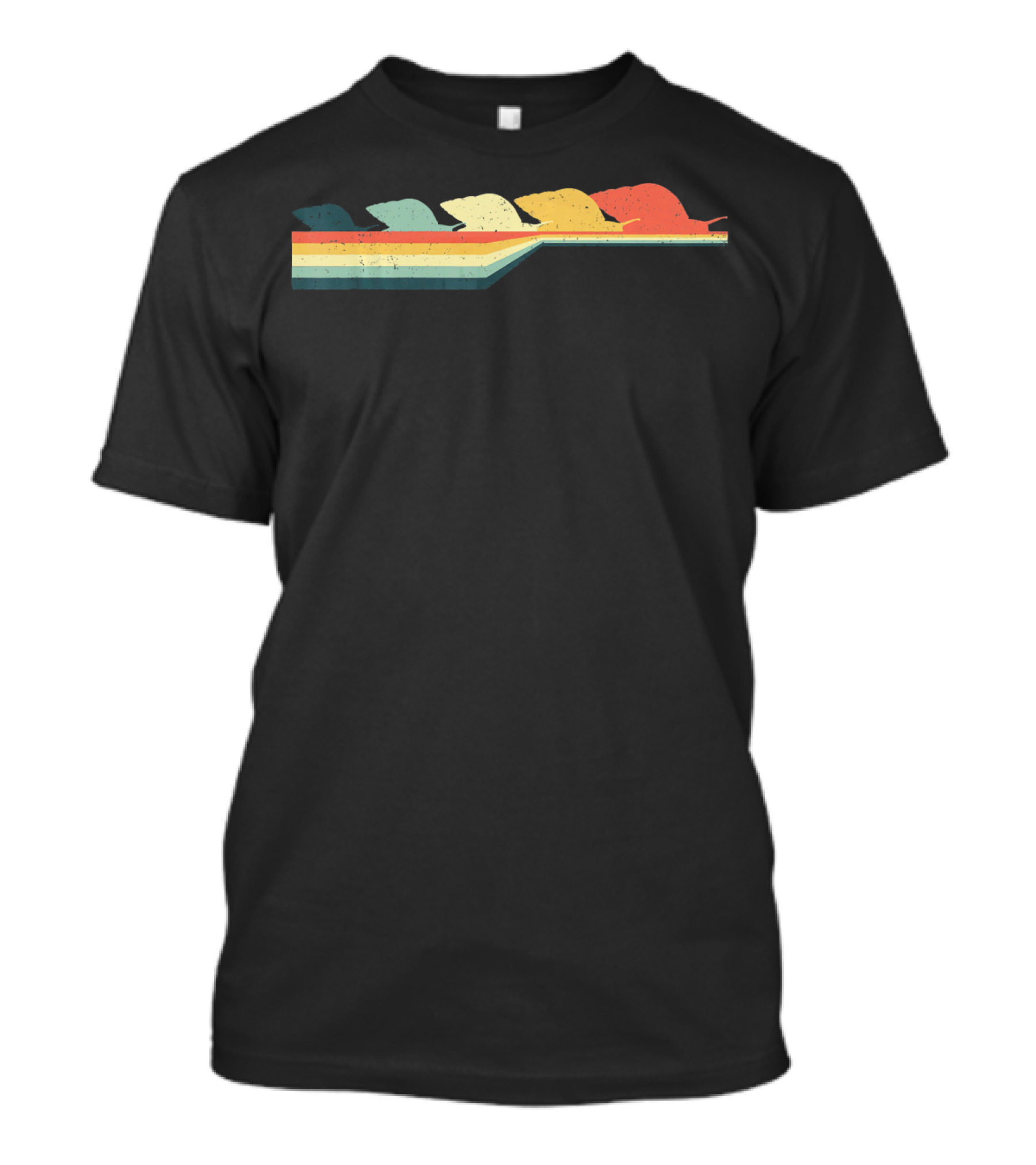Vintage Retro Style Snail Lover Colorful Stripes T-Shirt