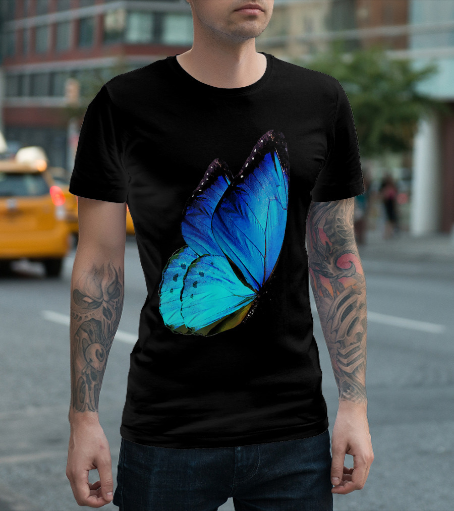 Butterfly Blue Wing Artistry T-Shirt