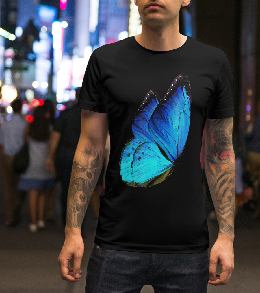 Butterfly Blue Wing Artistry T-Shirt