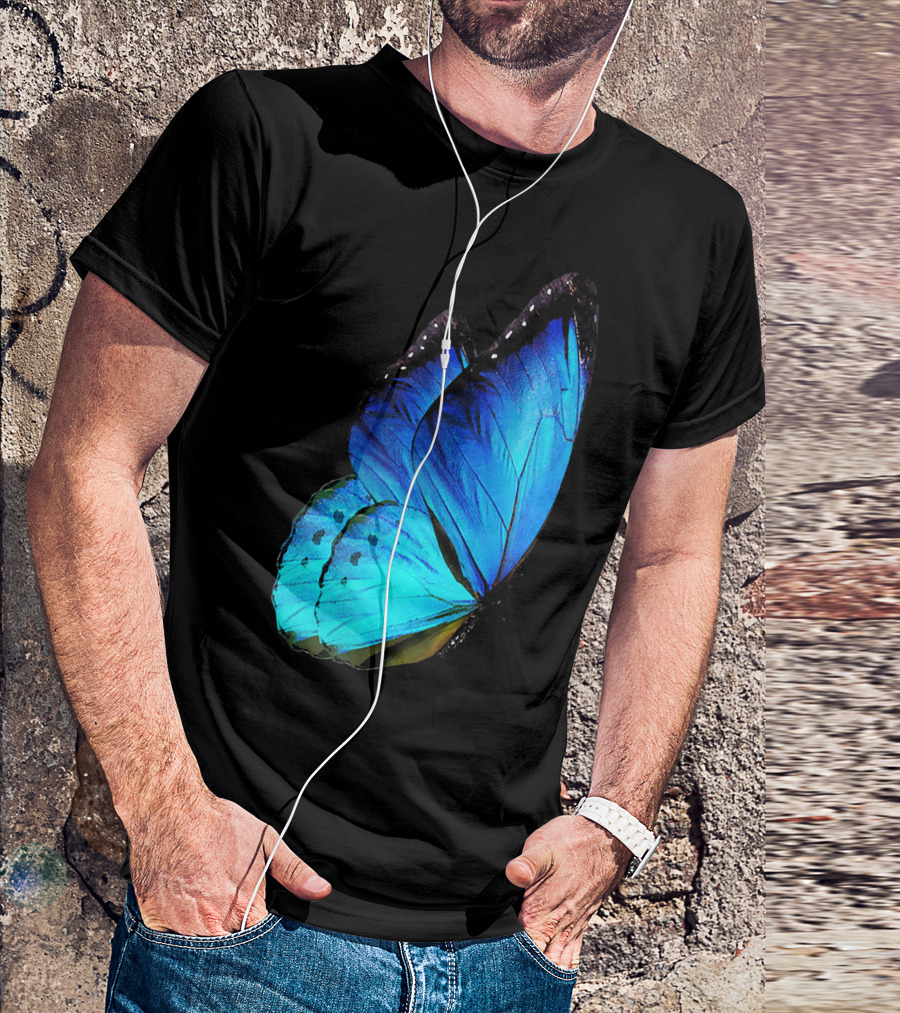Butterfly Blue Wing Artistry T-Shirt