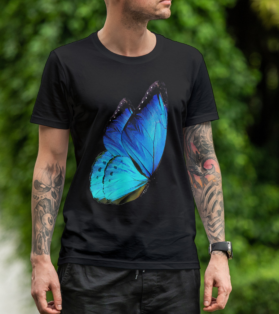 Butterfly Blue Wing Artistry T-Shirt