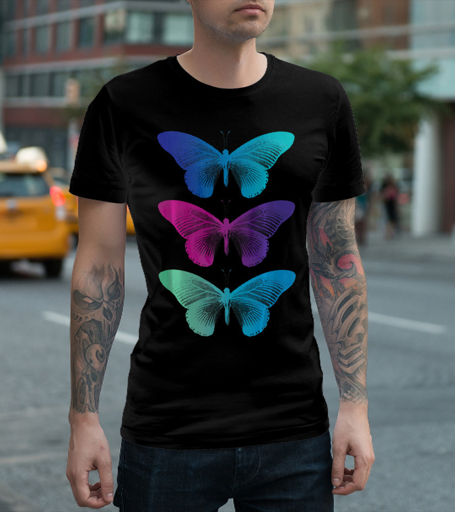 Butterfly Vibrant Trio Nature T-Shirt