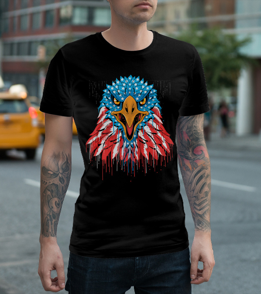 4th Of July American Flag Eagle Patriotic USA T-Shirt