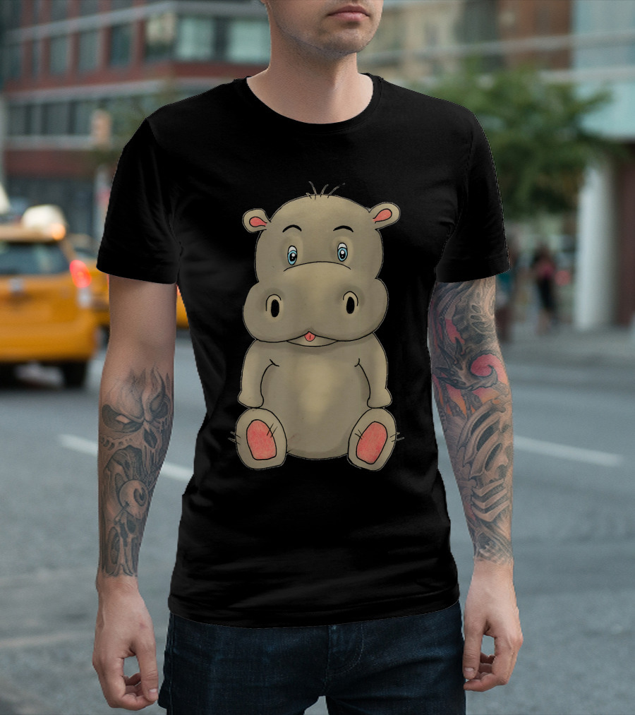 Baby Hippo Adorable Cartoon T-Shirt