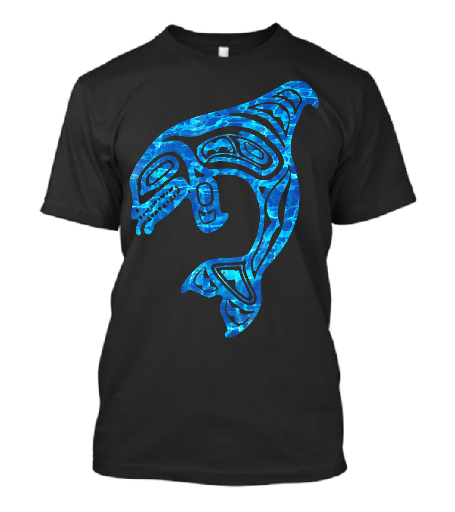 Blue Water Orca Killer Whale Pacific Nor Tribal T-Shirt