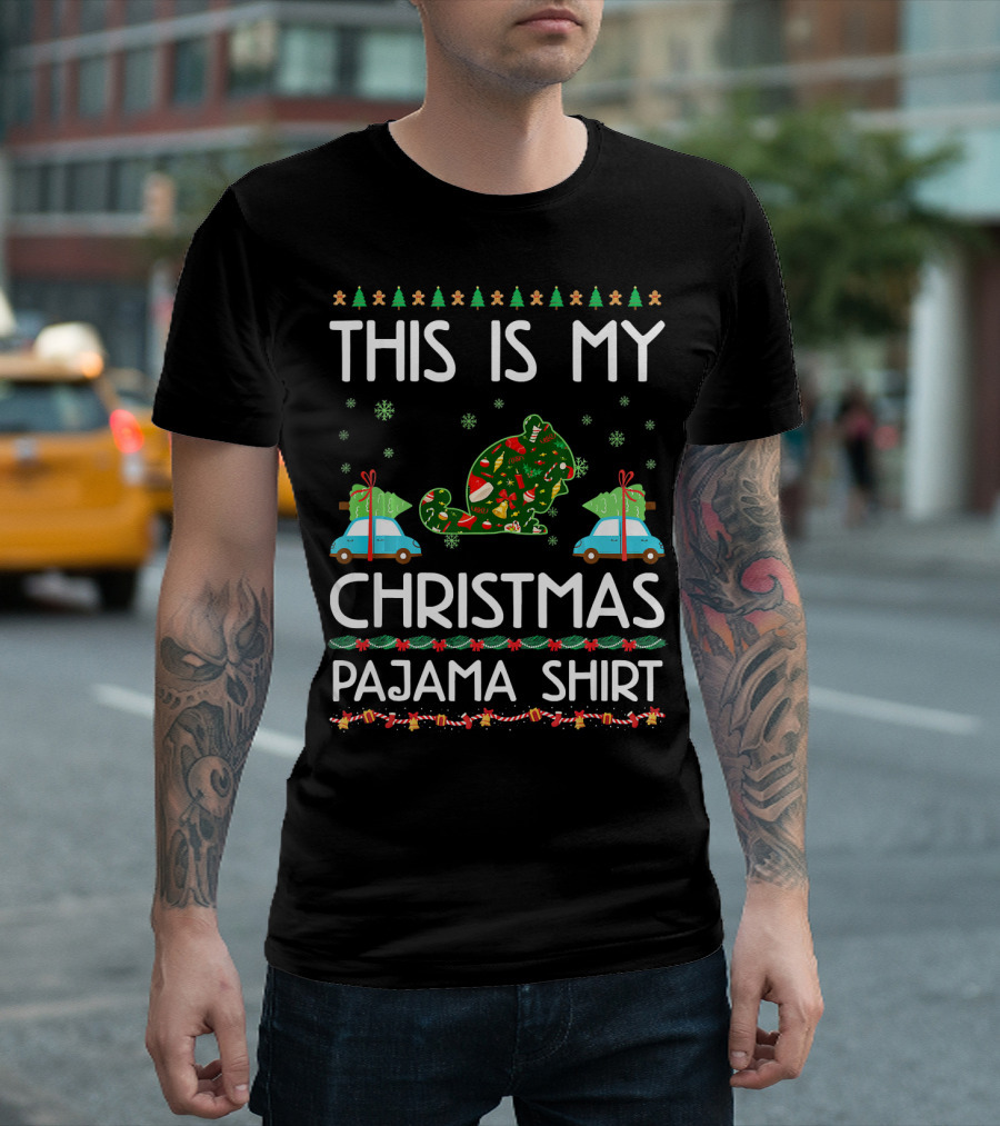 This Is My Christmas Pajama Shirt Chinchilla Festive T-Shirt