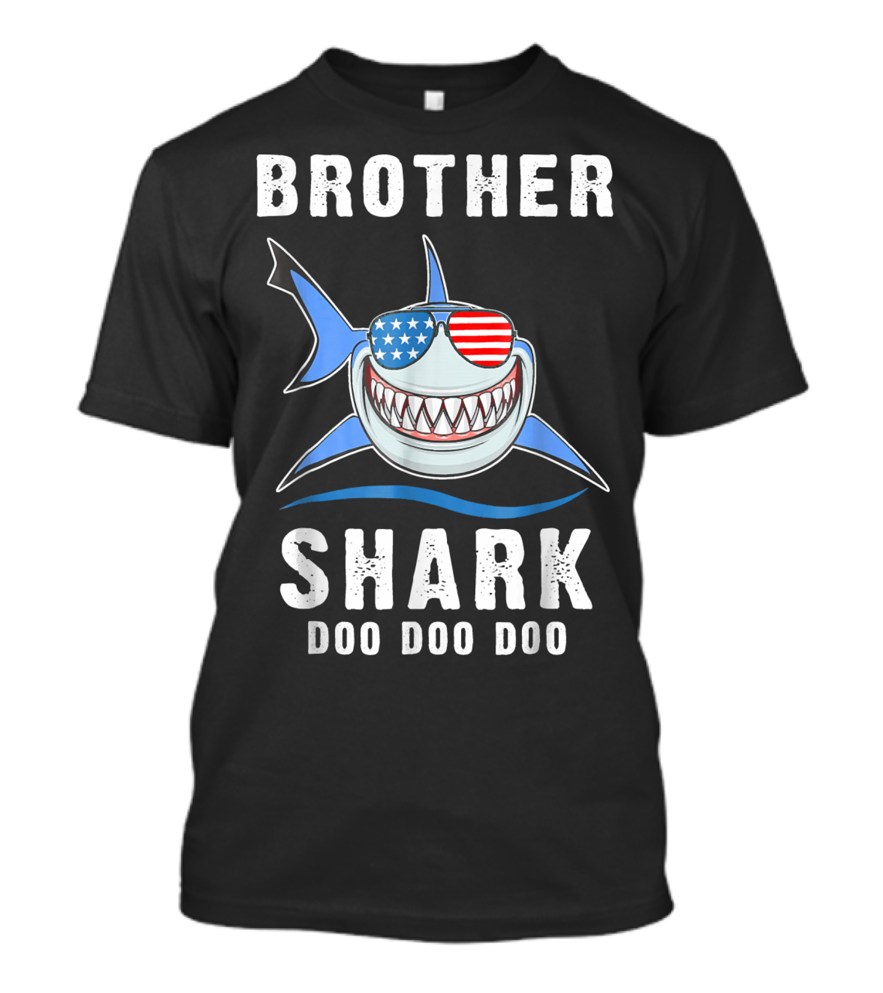 Brother Shark Doo Doo Doo Patriotic Sunglasses T-Shirt