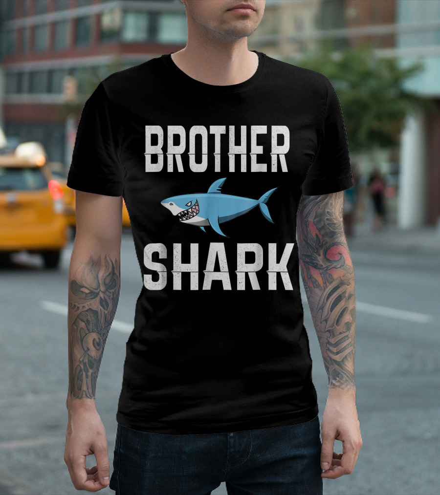 Brother Shark Big Little Funny Theme for Family T-Shirt