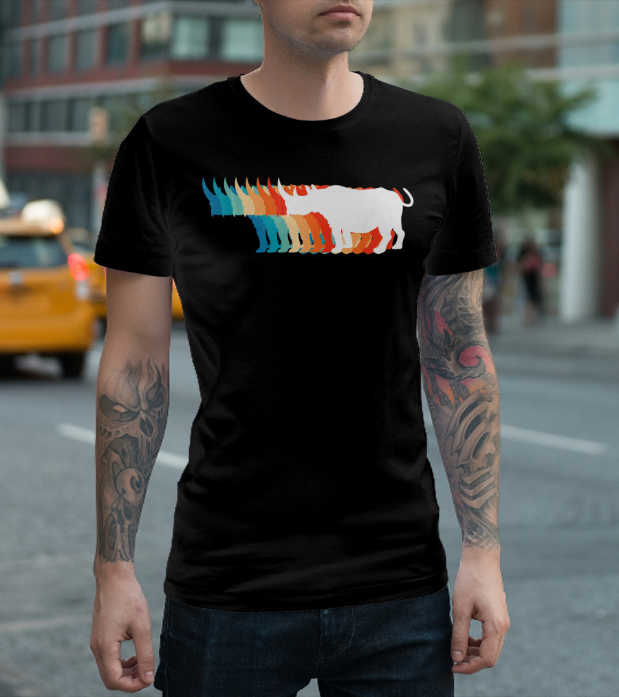 Chubby Rhinos Retro Multi-Color T-Shirt