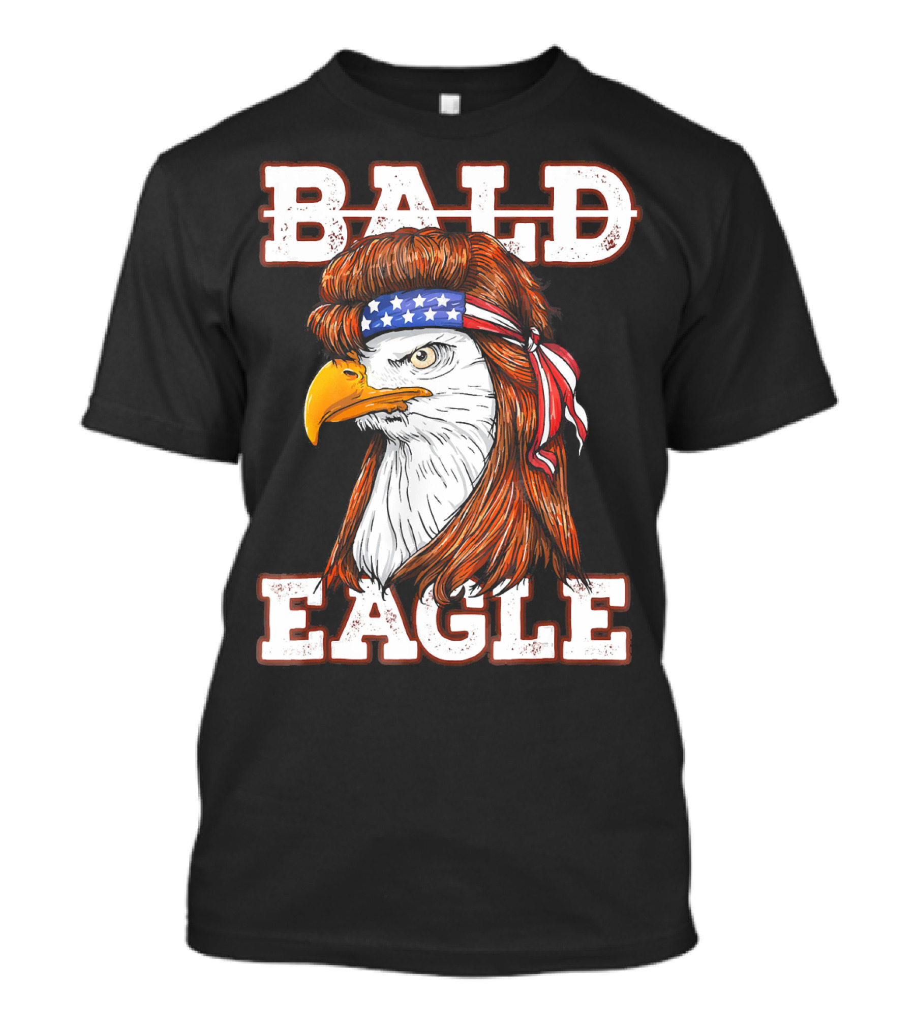 Bald Eagle Mullet USA Headband T-Shirt