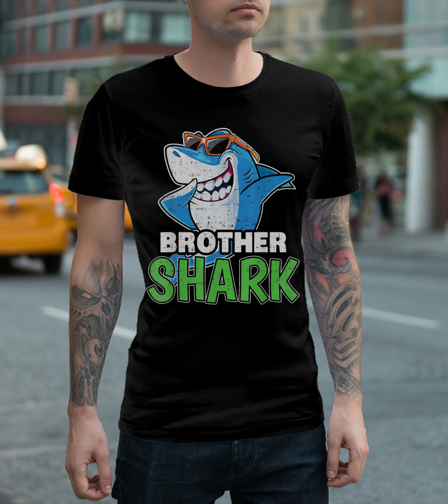 Brother Shark with Sunglasses and Smile T-Shirt
