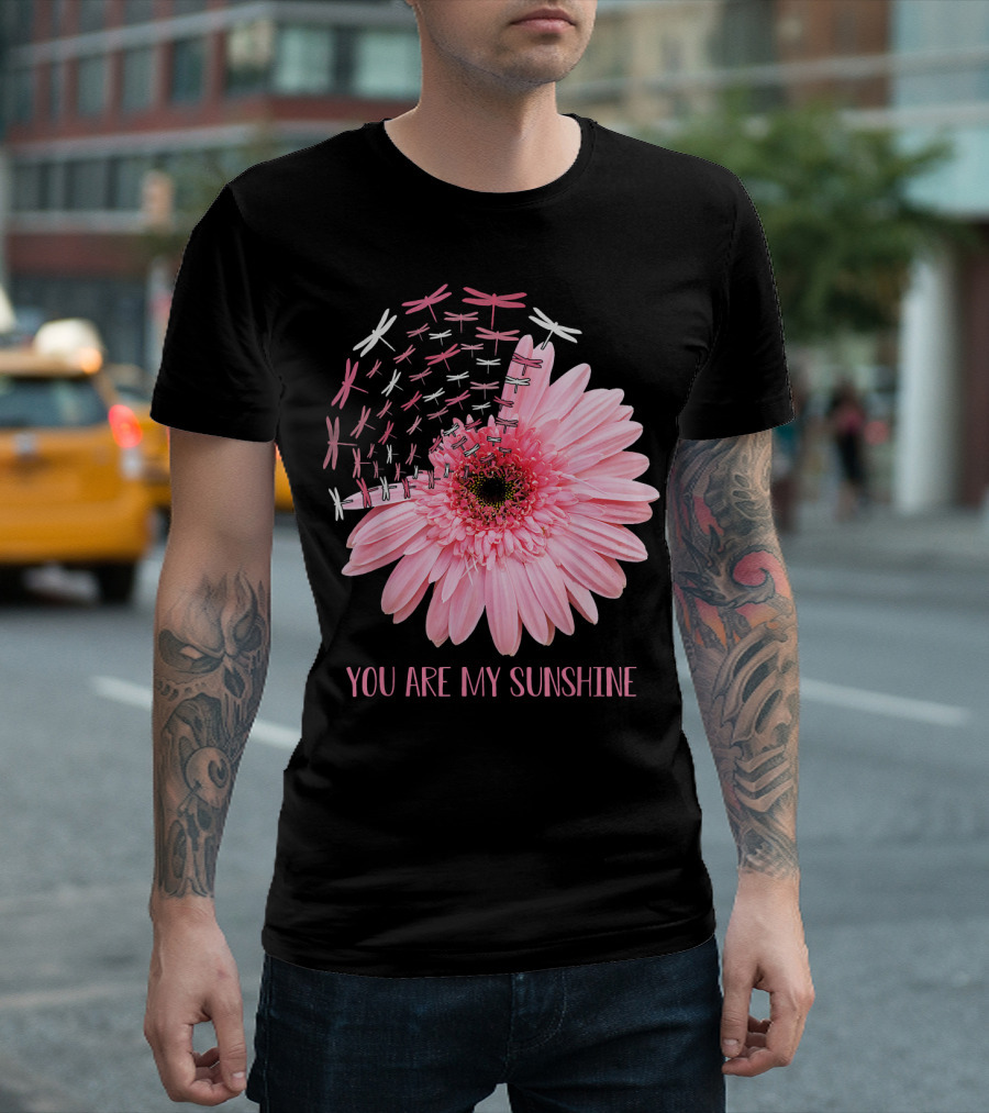 You Are My Sunshine Dragonfly Sunflower T-Shirt