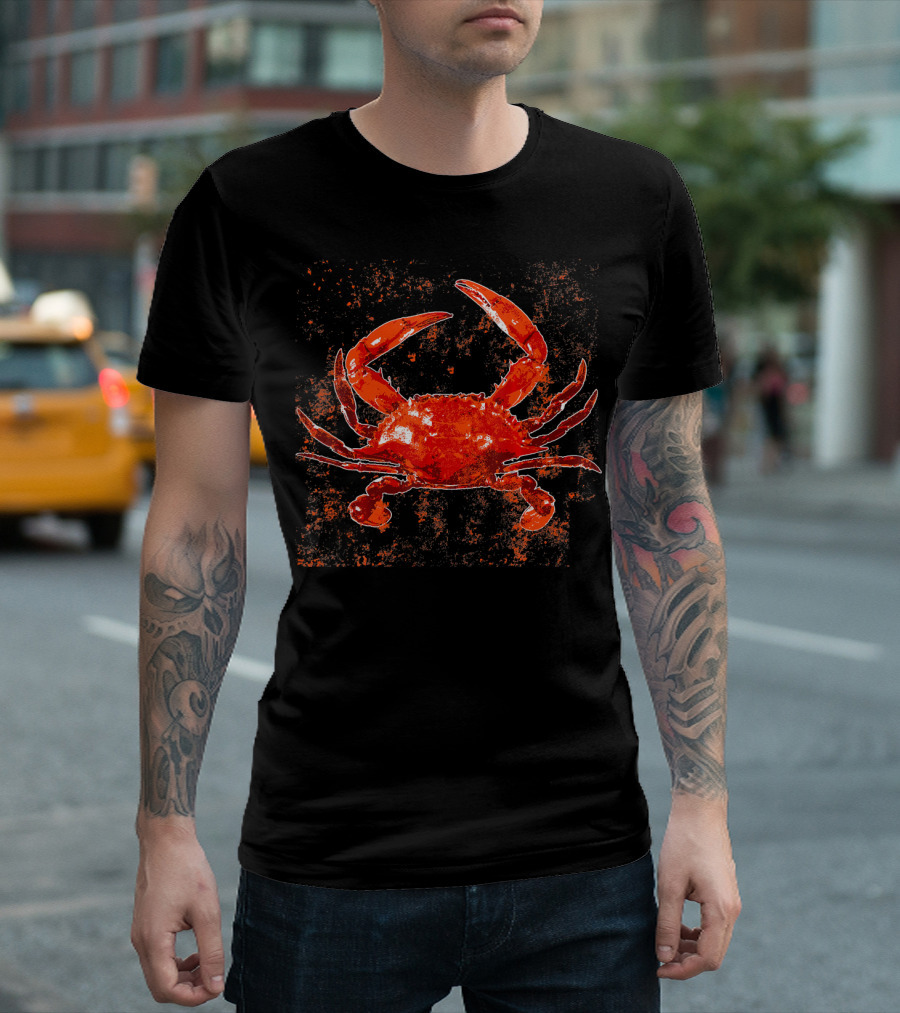 Deep Sea Fisherman Crab Grunge T-Shirt