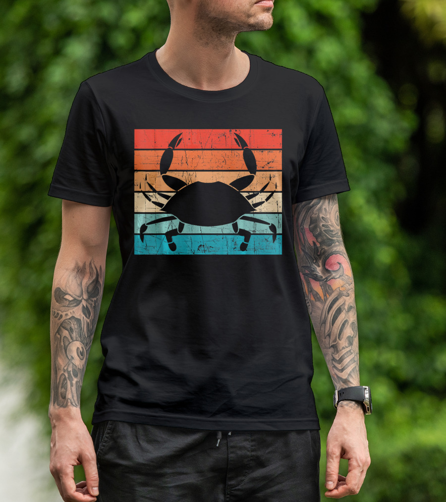 Crab Lover Vintage Sunset T-Shirt