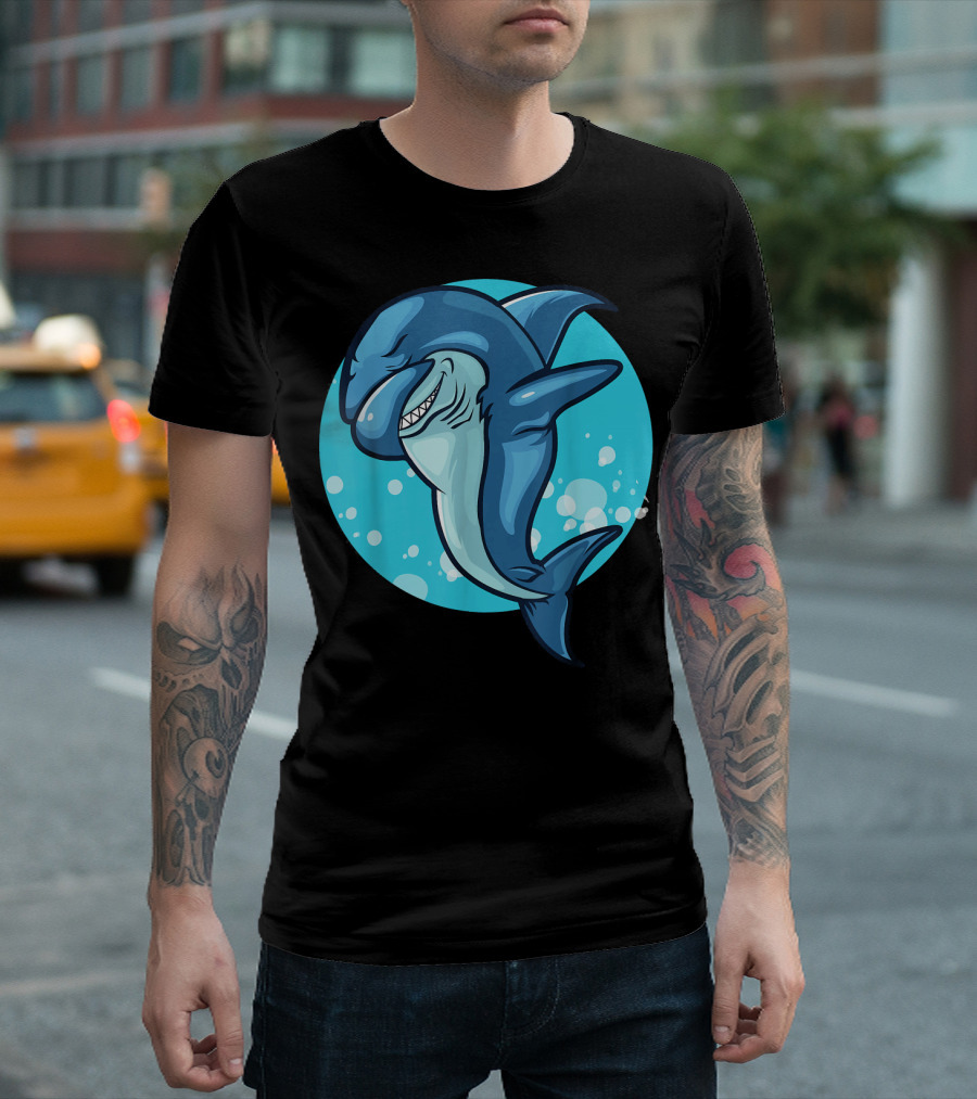 Dabbing Shark Funny Shark Dab Dance Pose T-Shirt