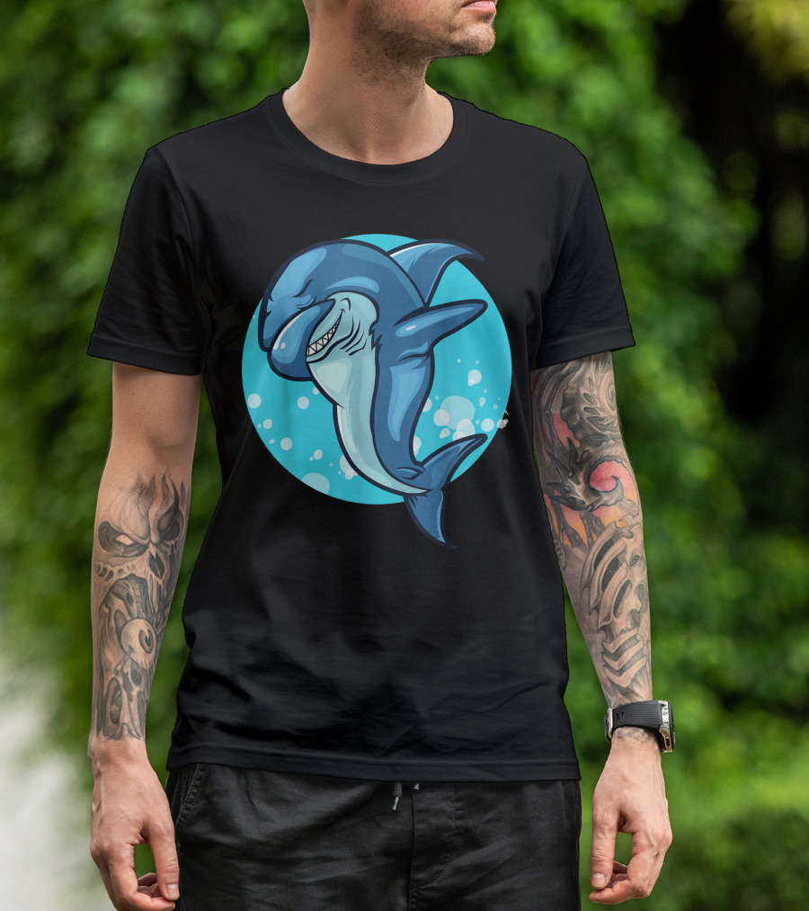 Dabbing Shark Funny Shark Dab Dance Pose T-Shirt