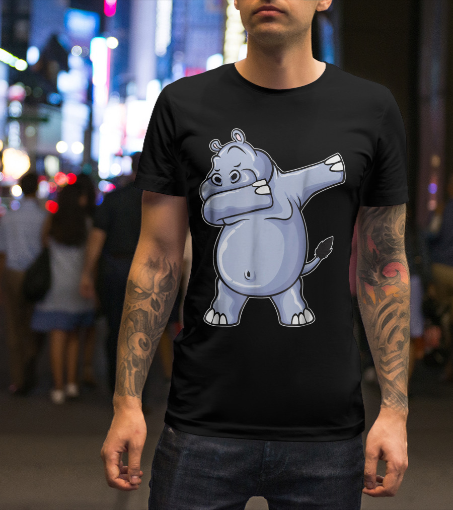 Hippo Dab Dabbing Funny Hippo T-Shirt