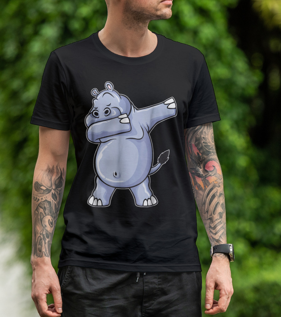 Hippo Dab Dabbing Funny Hippo T-Shirt