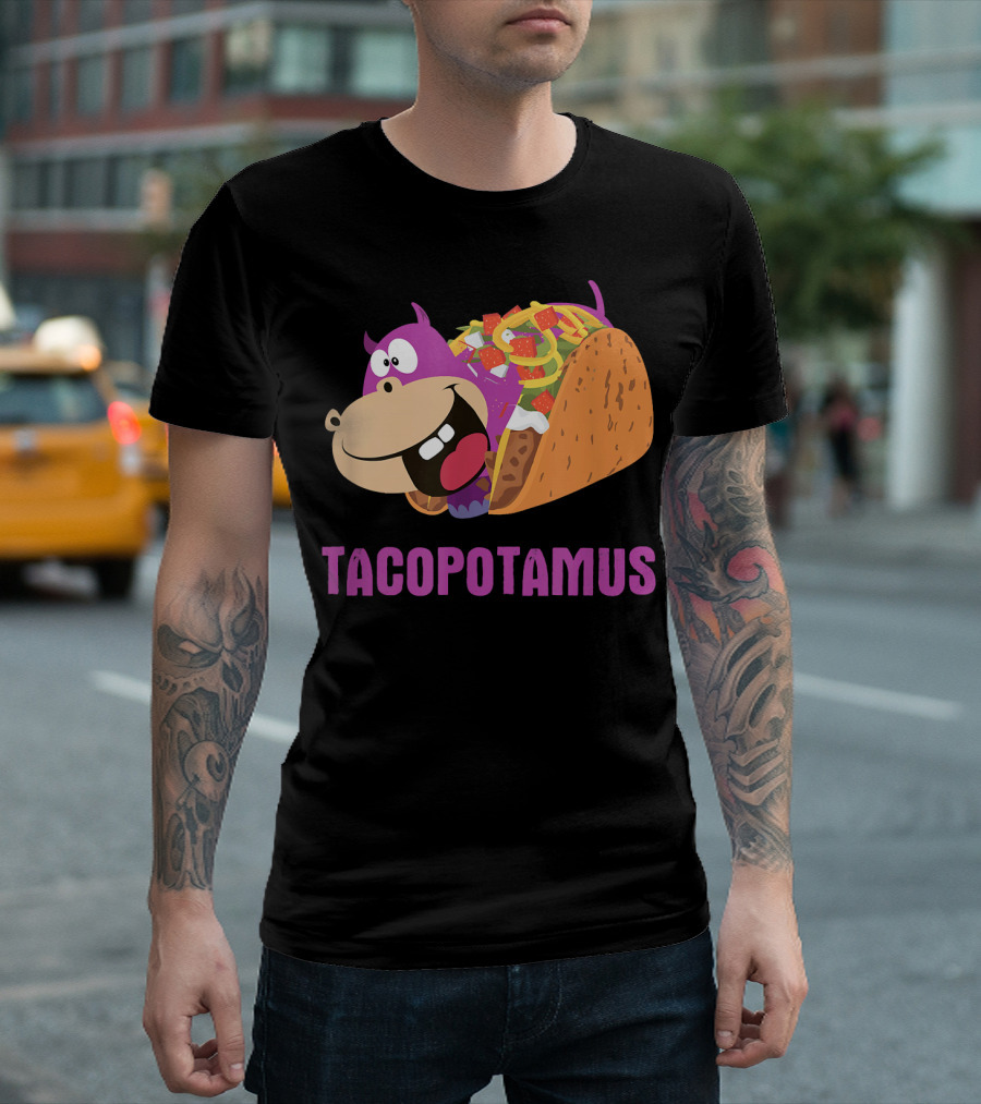 Cute Tacopotamus Hippo Taco T-Shirt