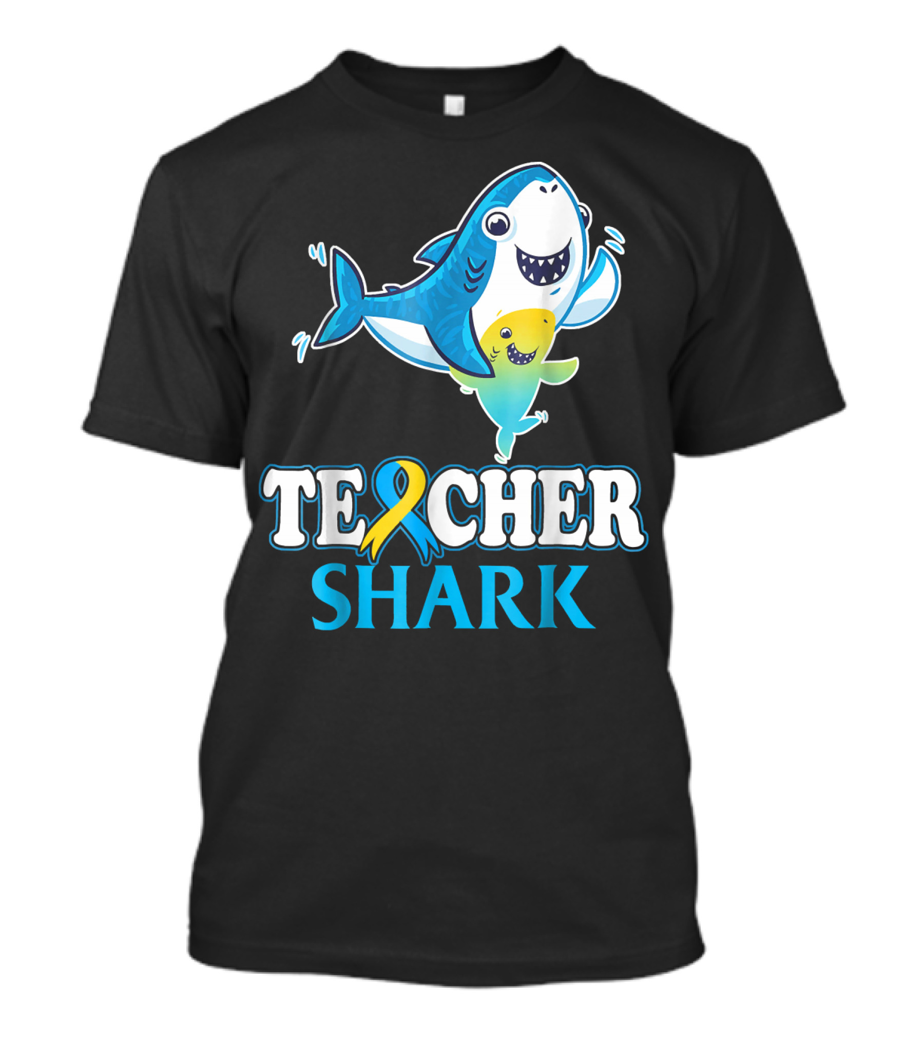 Teacher Shark Down Syndrome Awareness Shark T-Shirt