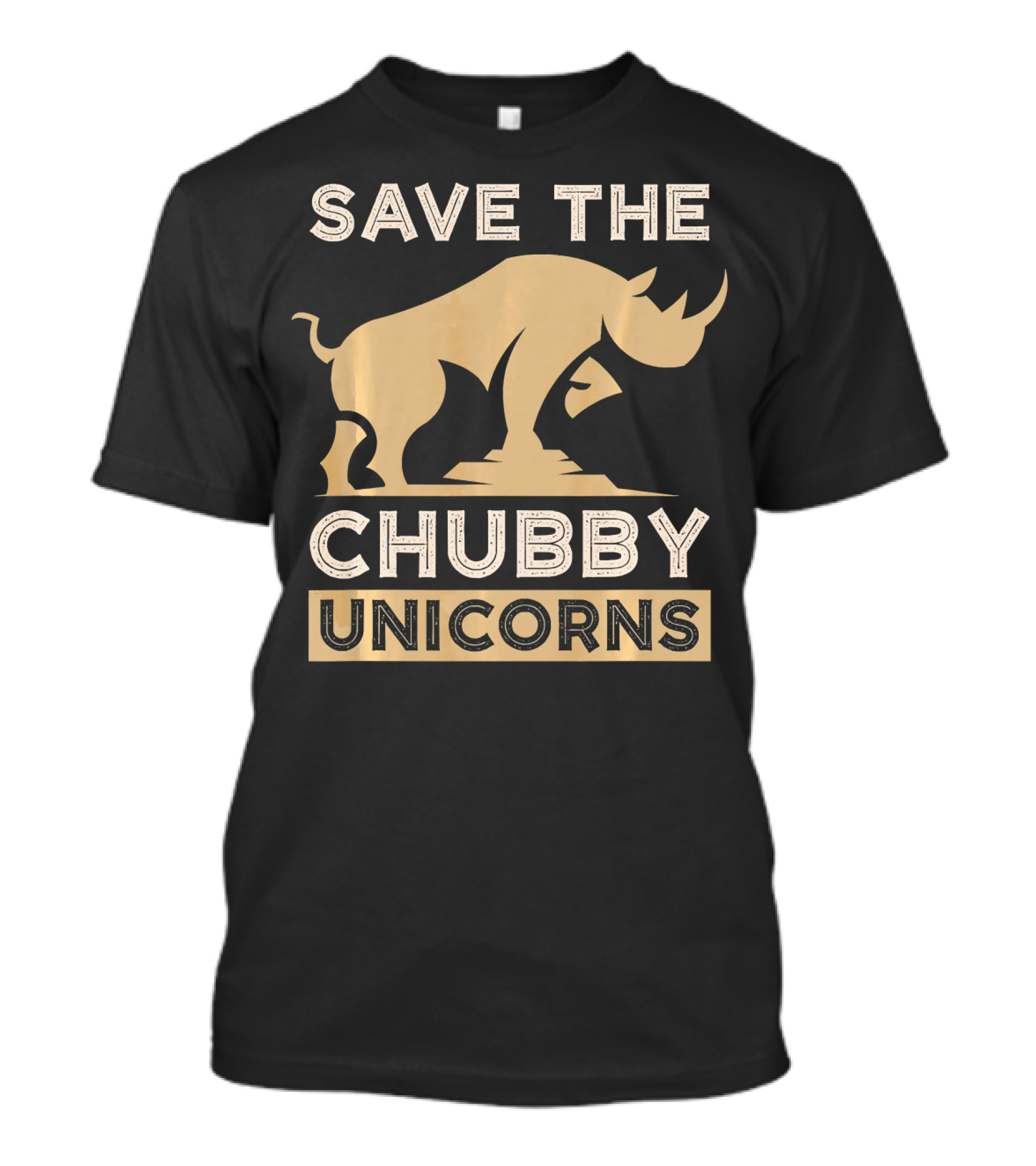 Save The Chubby Unicorns Vintage Rhino Funny T-Shirt