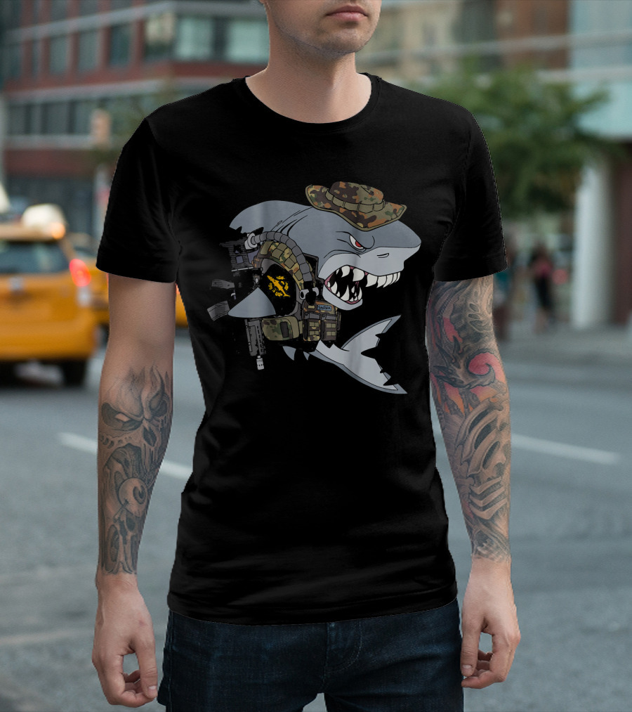 German Navy Bundeswehr Combat Diver Shark T-Shirt