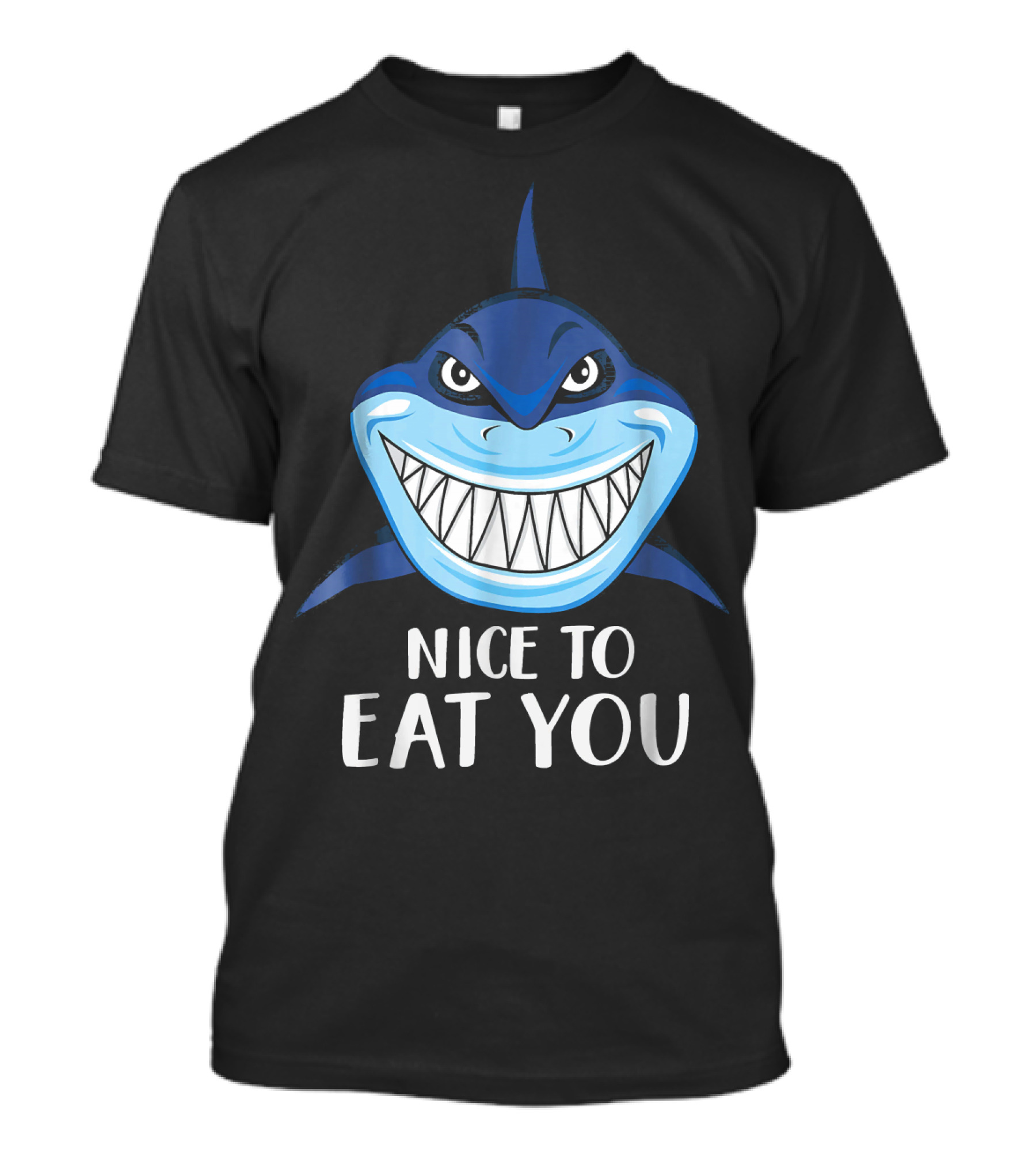 Nice To Eat You Funny Shark Kids T-Shirt