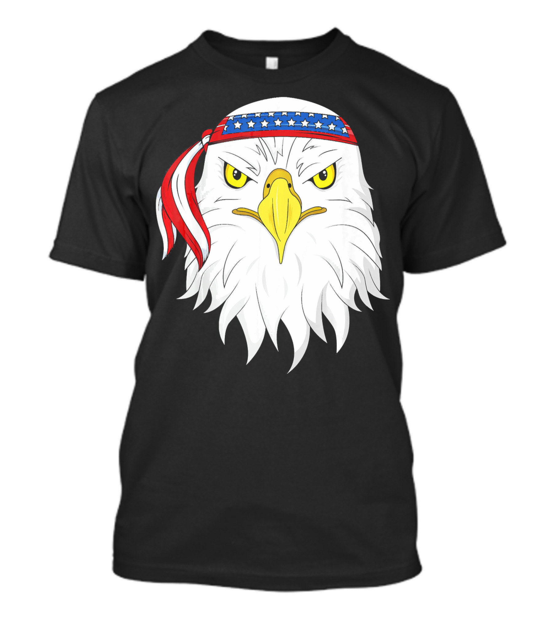 Bald Eagle With American Flag Bandana 4th Of July Family T-Shirt