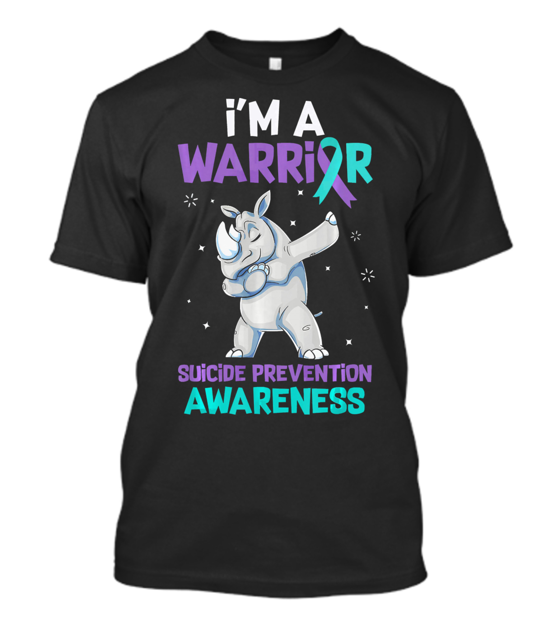 I'm A Warrior Dabbing Rhino Suicide Prevention Awareness T-Shirt