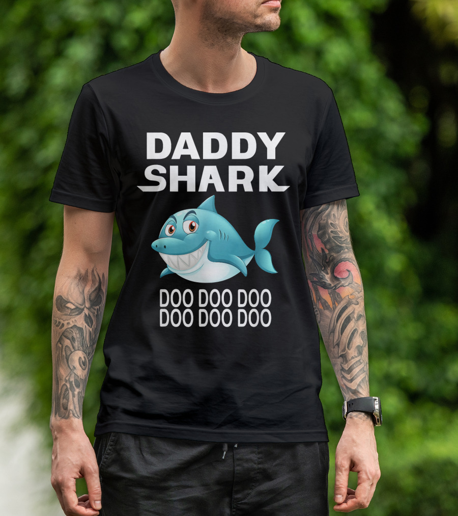 Daddy Shark Doo Doo Doo Family Shark Daddy Shark T-Shirt