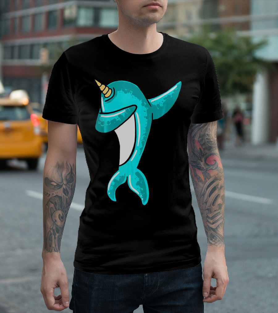 Dabbing Narwhal Funny Dab Dance Whale Pose T-Shirt