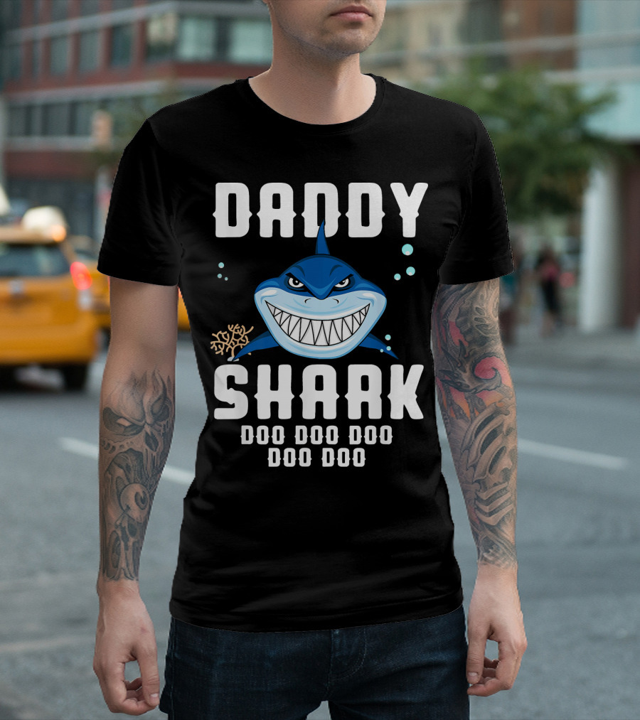 Daddy Shark Doo Doo Doo Doo Family Matching Fath T-Shirt