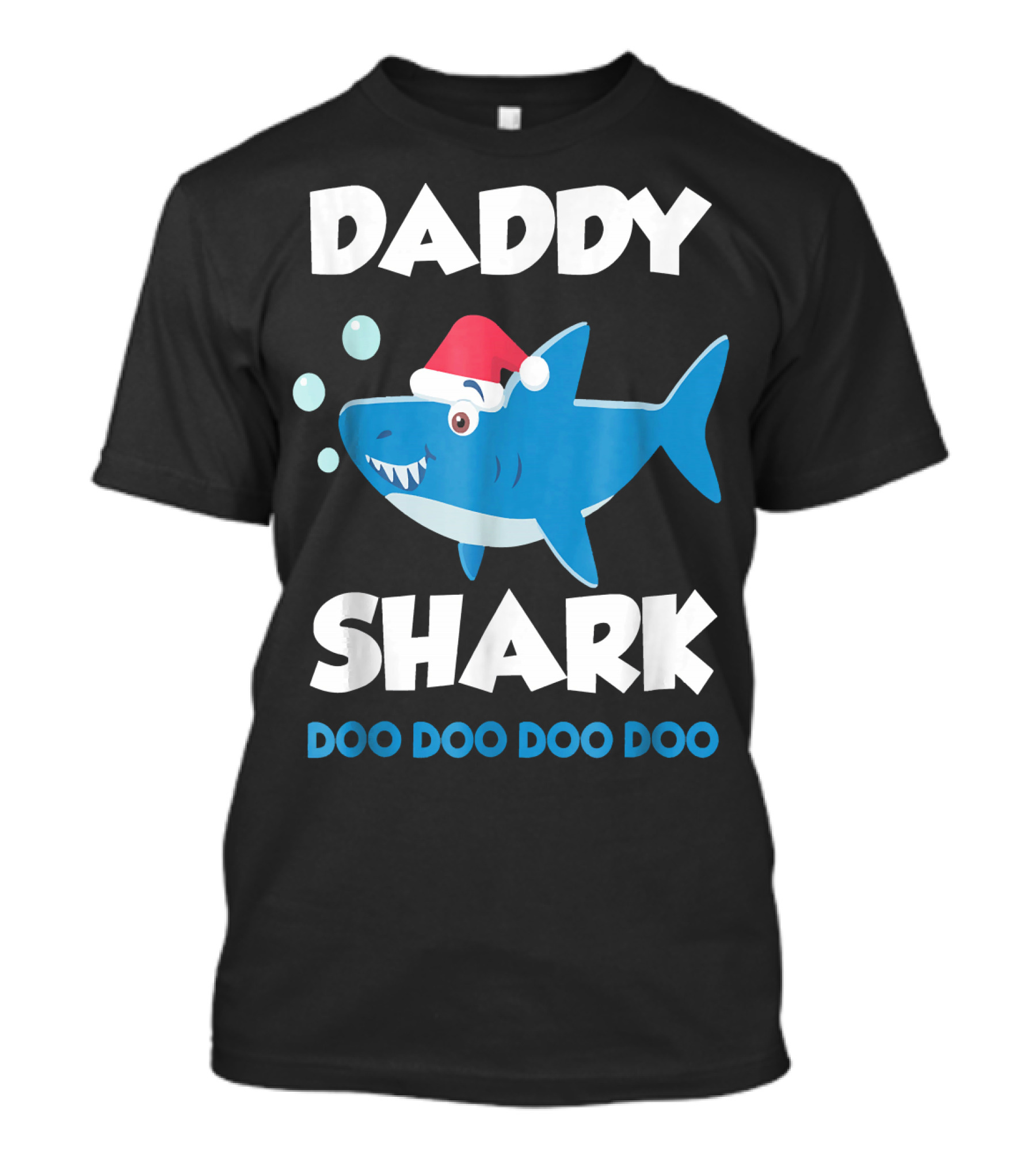 Daddy Shark Doo Doo Doo Doo Santa Hat T-Shirt